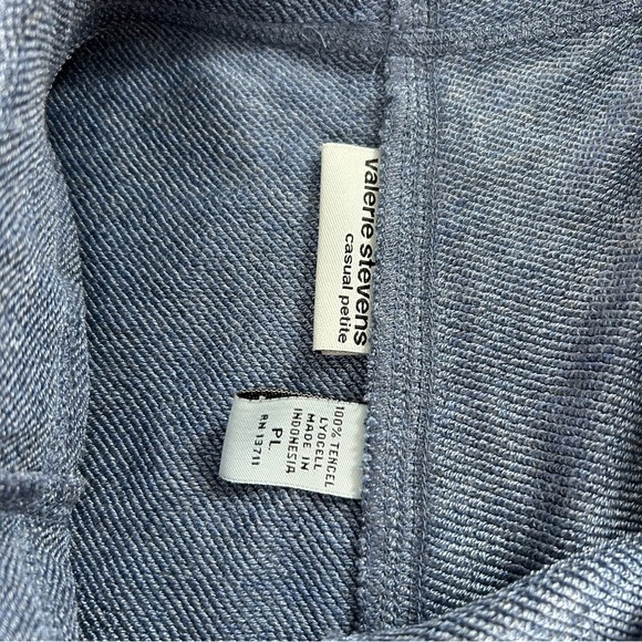 NWT Valerie Stevens Blue Lounge Sweatpants Tencel Lyocell Size Petite Large - Picture 3 of 10